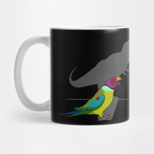 T-rex shadow plum-headed parakeet Mug